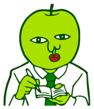 Green apple man sticker #1339761