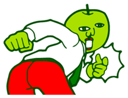 Green apple man sticker #1339764