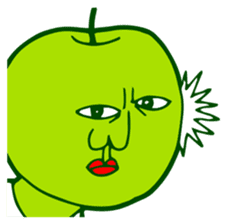 Green apple man sticker #1339765