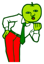 Green apple man sticker #1339767