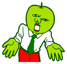 Green apple man sticker #1339769