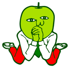 Green apple man sticker #1339771