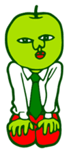 Green apple man sticker #1339772