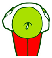 Green apple man sticker #1339773