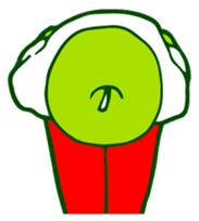 Green apple man sticker #1339773