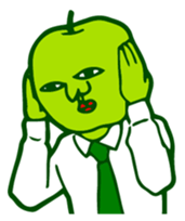 Green apple man sticker #1339774