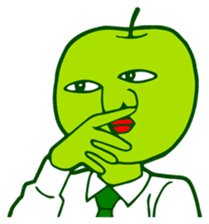 Green apple man sticker #1339775