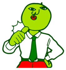 Green apple man sticker #1339776