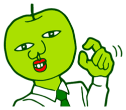 Green apple man sticker #1339778