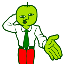 Green apple man sticker #1339779