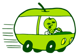 Green apple man sticker #1339780