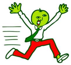 Green apple man sticker #1339781
