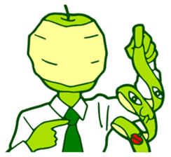 Green apple man sticker #1339783