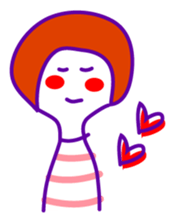 Japanese shy girl sticker #1340307