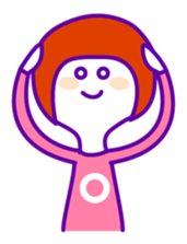 Japanese shy girl sticker #1340308