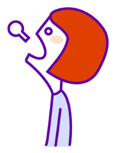 Japanese shy girl sticker #1340313