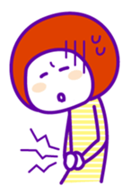 Japanese shy girl sticker #1340337