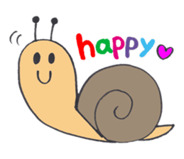 happy snail sticker #1340706