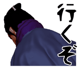 Samurai Saitama of cold feet sticker #1341186