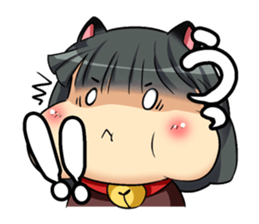 Cat ears girl sticker. sticker #1341988