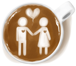 I Love Coffee (Latte Art) sticker #1342917