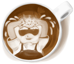 I Love Coffee (Latte Art) sticker #1342919