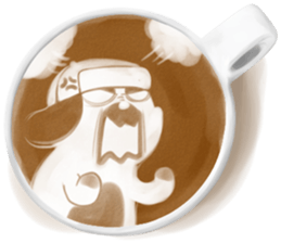 I Love Coffee (Latte Art) sticker #1342928