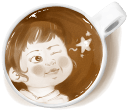 I Love Coffee (Latte Art) sticker #1342934