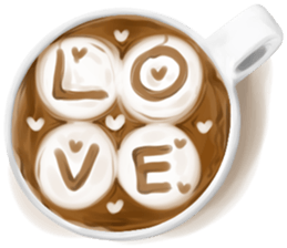 I Love Coffee (Latte Art) sticker #1342936