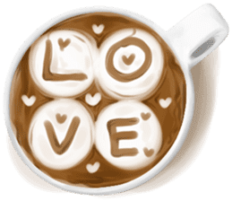 I Love Coffee (Latte Art) sticker #1342936
