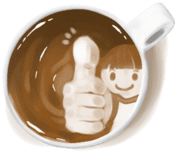 I Love Coffee (Latte Art) sticker #1342942