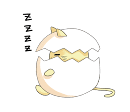 Smile egg shells cat sticker #1344337