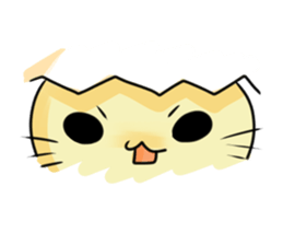 Smile egg shells cat sticker #1344345