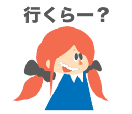 Red Hair Character Sticker sticker #1345198