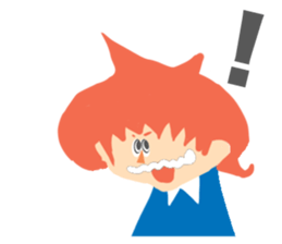 Red Hair Character Sticker sticker #1345224