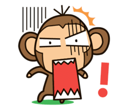 Funny monkey sticker #1345682
