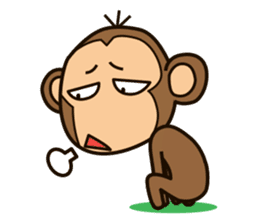 Funny monkey sticker #1345690