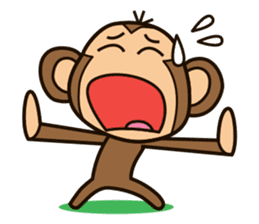 Funny monkey sticker #1345704