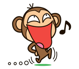 Funny monkey sticker #1345707