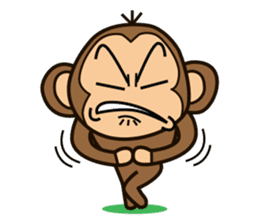 Funny monkey sticker #1345720