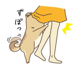 japanese so cute crosbreed Shiba dog sticker #1346216