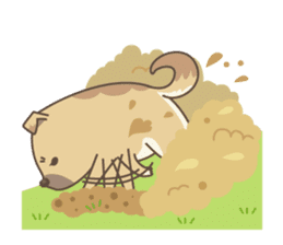 japanese so cute crosbreed Shiba dog sticker #1346231
