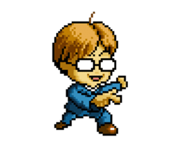 Dot picture salaryman's KAMATA sticker #1346643