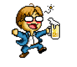 Dot picture salaryman's KAMATA sticker #1346647