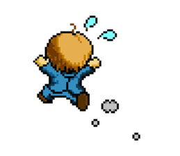 Dot picture salaryman's KAMATA sticker #1346649