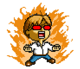 Dot picture salaryman's KAMATA sticker #1346652