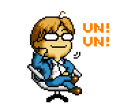 Dot picture salaryman's KAMATA sticker #1346653