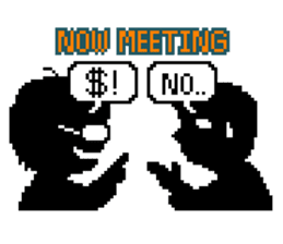 Dot picture salaryman's KAMATA sticker #1346655