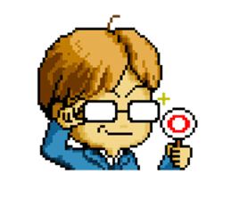 Dot picture salaryman's KAMATA sticker #1346656