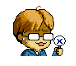 Dot picture salaryman's KAMATA sticker #1346657